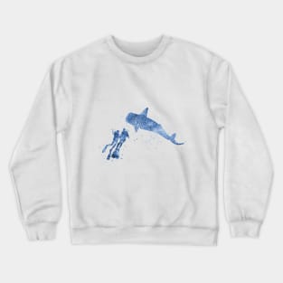 Scuba divers, whale Crewneck Sweatshirt